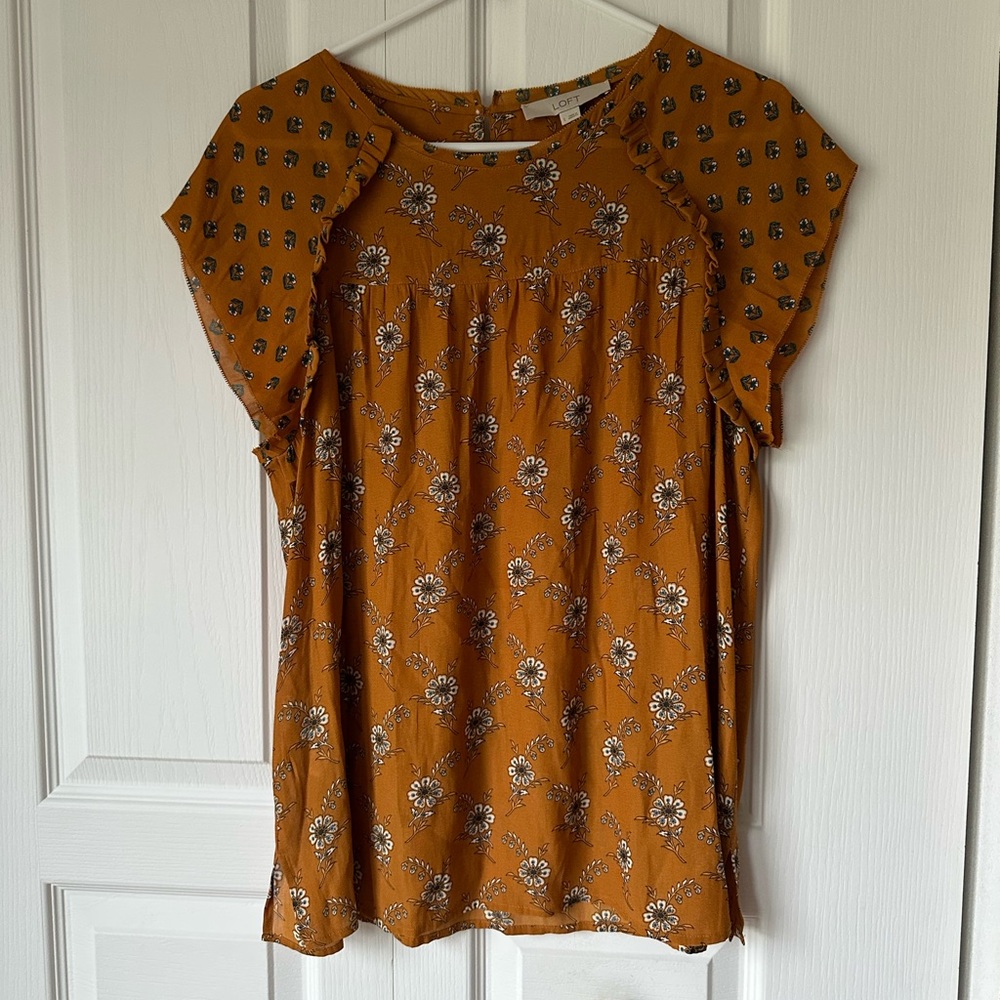 LOFT Fall Floral Top